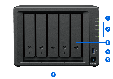 Synology DS1525+ DiskStation 5 - Bay 2.5GbE Tower NAS - ACE Peripherals
