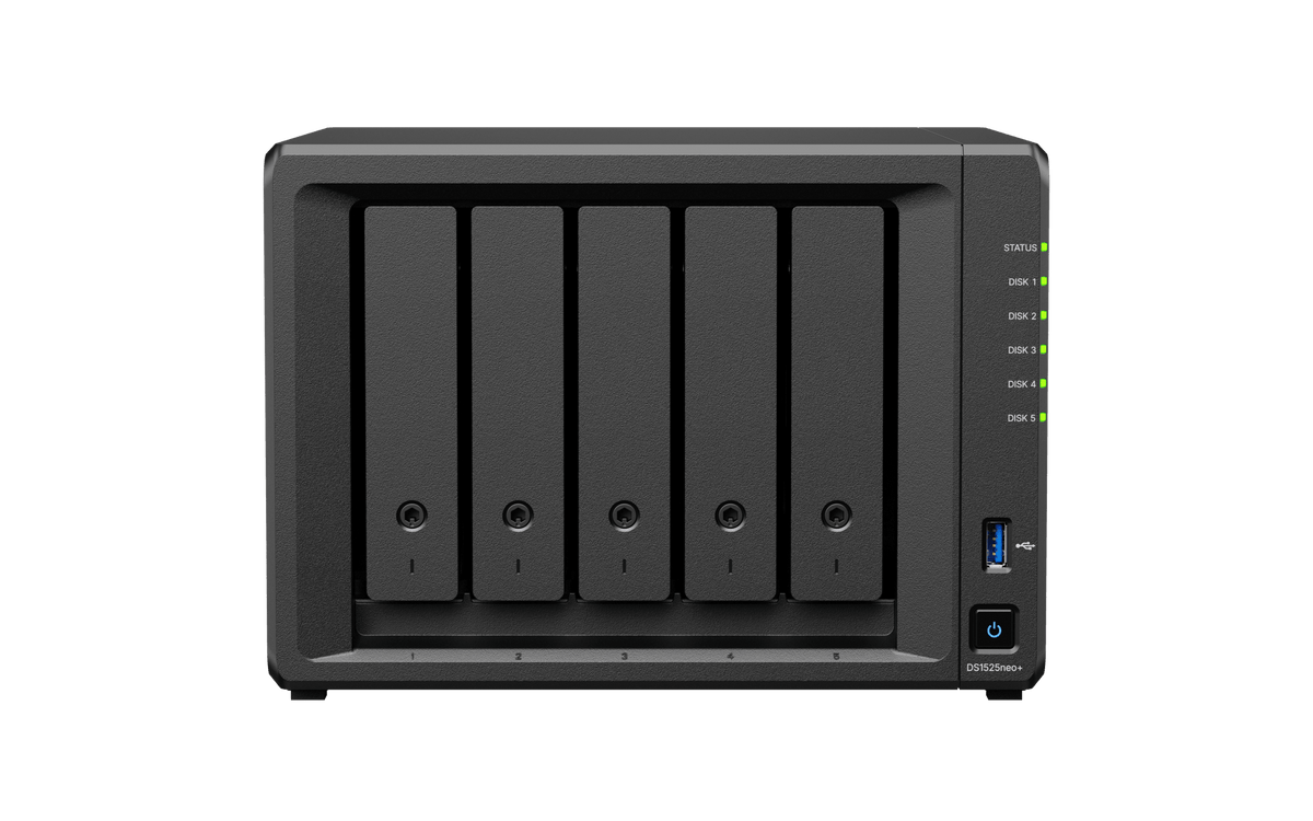 Synology DS1525neo+ DiskStation 5-Bay 2.5GbE Tower NAS - ACE Peripherals
