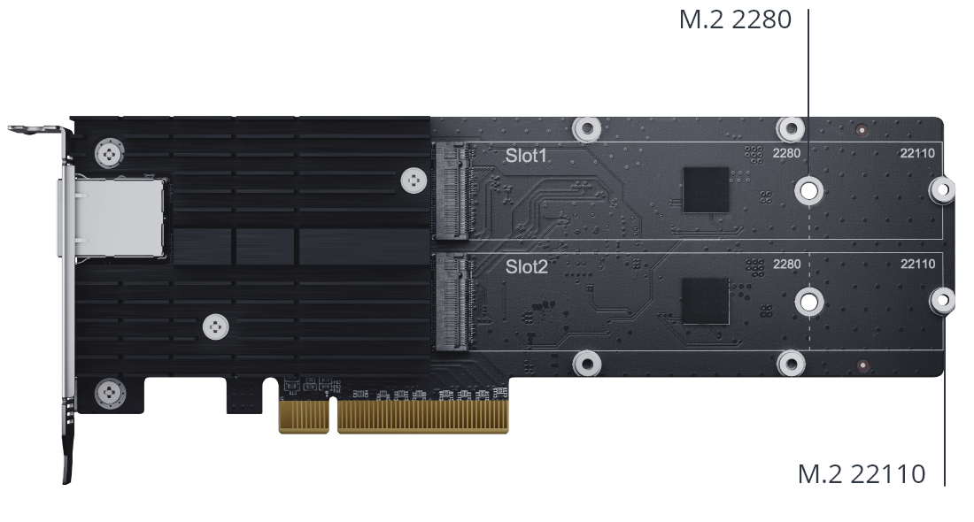Synology E10M20-T1 10GbE Base-T Ethernet & M.2 SSD Combo PCIe Expansion Card - ACE Peripherals