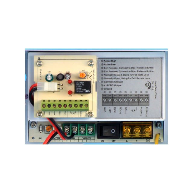 Tough 12V power supply controller board and terminal connections