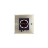Tough 12V infrared no-touch exit button, front view