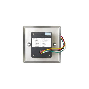 Tough 12V infrared exit button rear wiring for power, NO, COM and NC