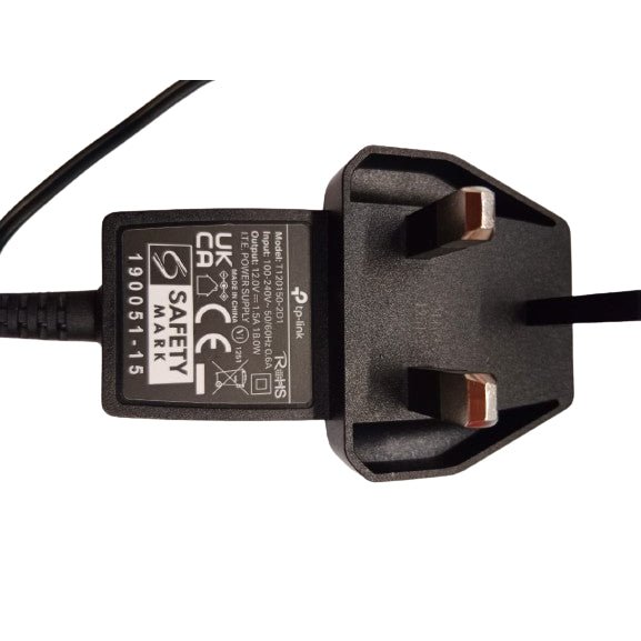 TP - Link 120150 - 2D1 12V 1.5A 18W UK DC Power Adapter Plug For Omada Vigi Festa Tapo Deco Archer - ACE Peripherals