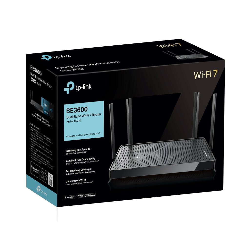 TP - Link Archer BE230 BE3600 Dual - Band Wi - Fi 7 Router - ACE Peripherals