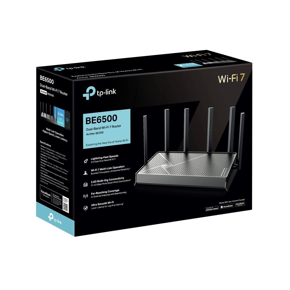 TP - Link Archer BE400 BE6500 Dual - Band Wi - Fi 7 Router - ACE Peripherals