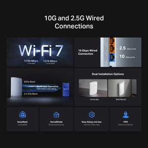 TP - Link Archer BE450 BE7200 Dual - Band Wi - Fi 7 Router - ACE Peripherals