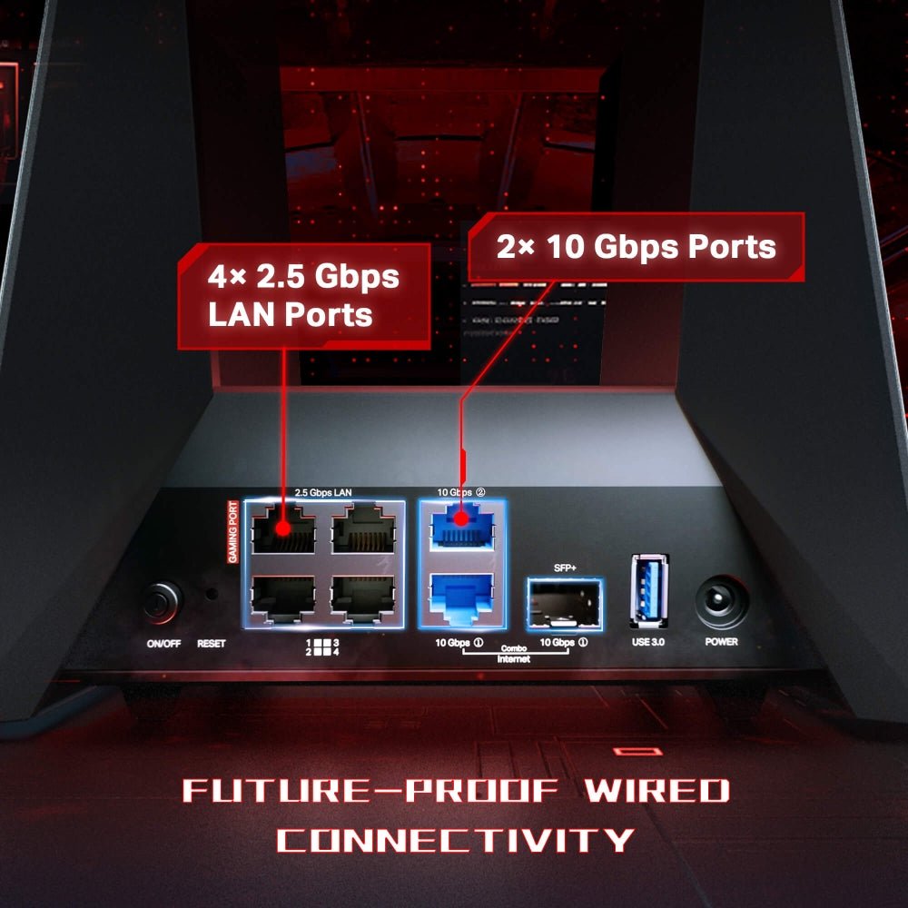 TP - Link Archer GE800 BE19000 Tri - Band Wi - Fi 7 Gaming Router - ACE Peripherals