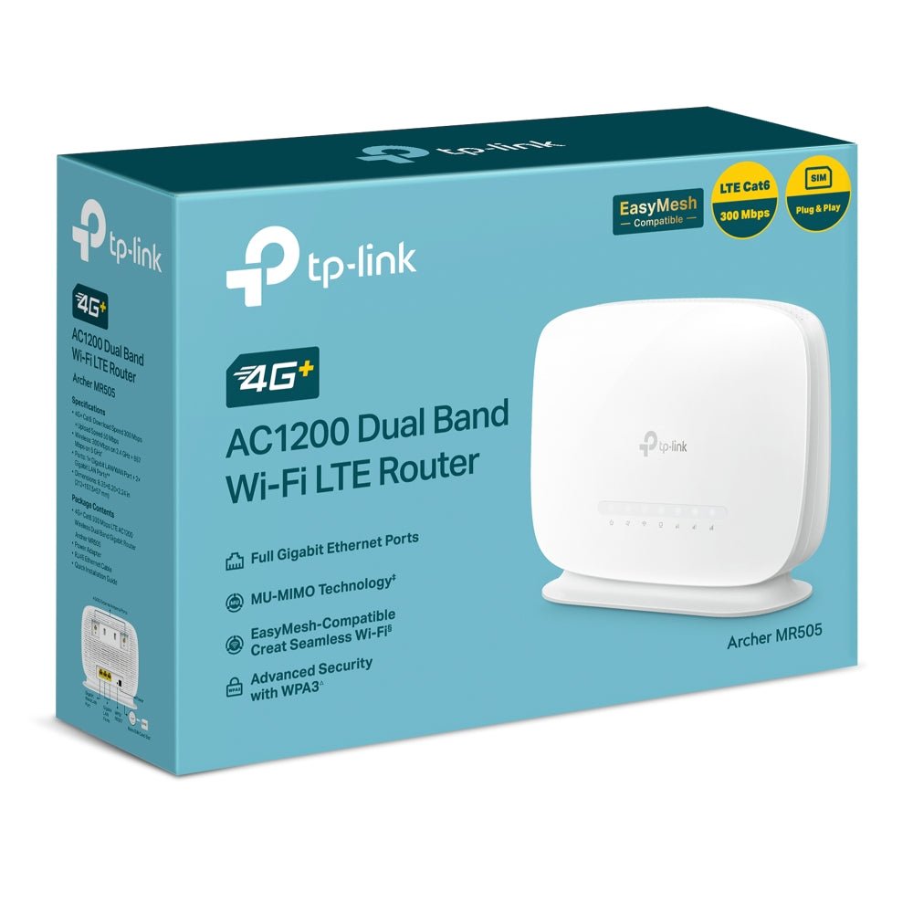 TP - Link Archer MR505 4G+ Cat6 AC1200 Dual Band Gigabit Router - ACE Peripherals