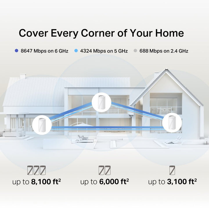 TP - Link Deco BE68 BE14000 Tri - Band Whole Home Mesh WiFi 7 System - ACE Peripherals