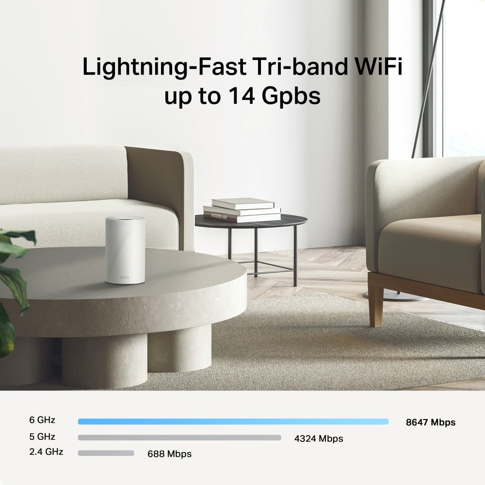 TP - Link Deco BE68 BE14000 Tri - Band Whole Home Mesh WiFi 7 System - ACE Peripherals