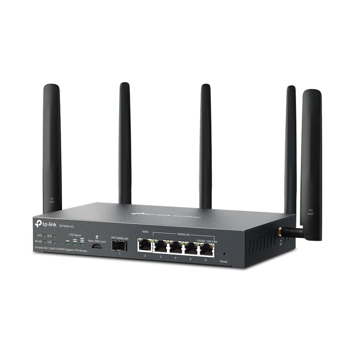 TP - Link ER706W - 4G V2 Omada Dual Nano 4G+ Sim AX3000 Gigabit VPN Router - ACE Peripherals