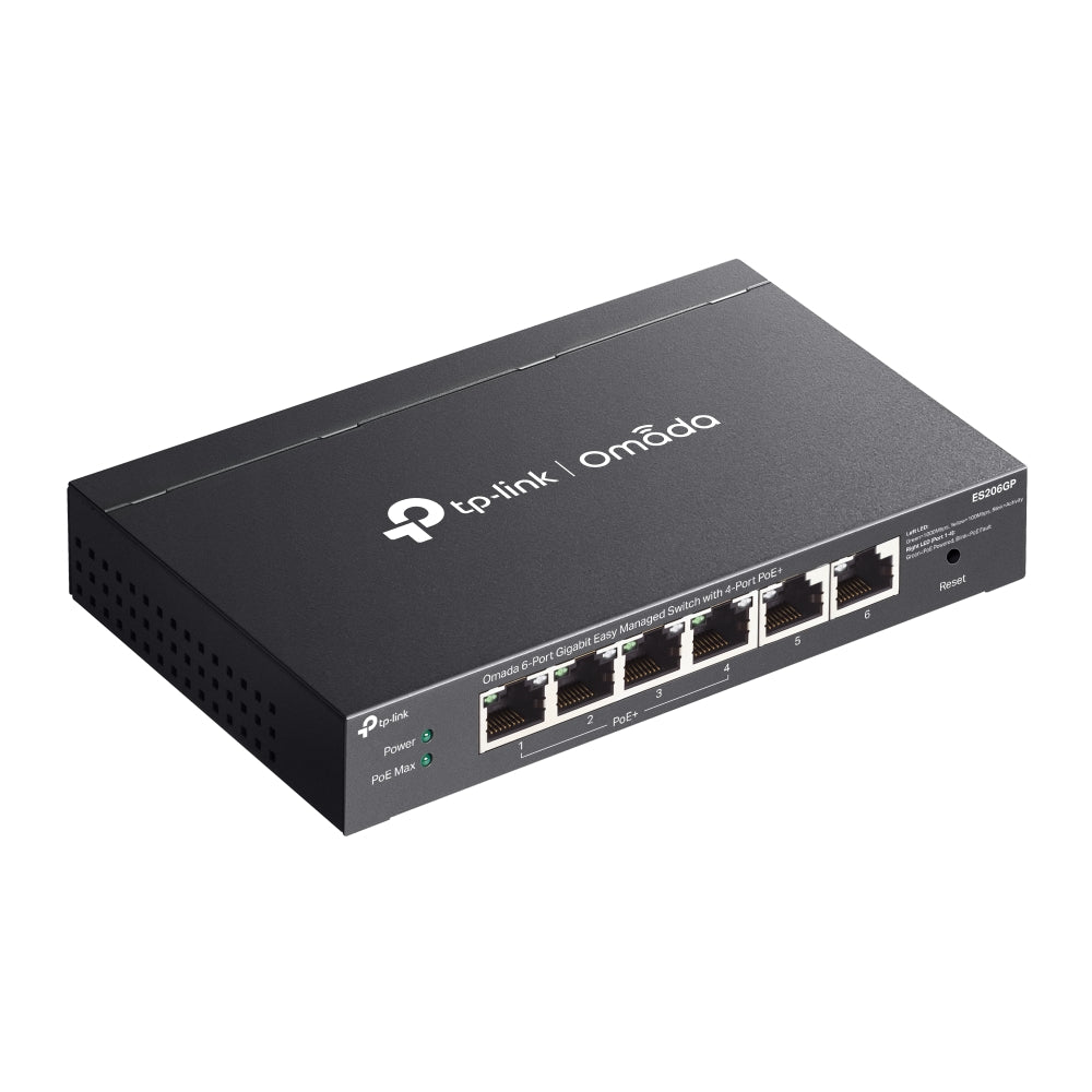 TP - Link ES206GP Omada 6 - Port Gigabit Easy Managed Switch with 4 - Port PoE+ - ACE Peripherals
