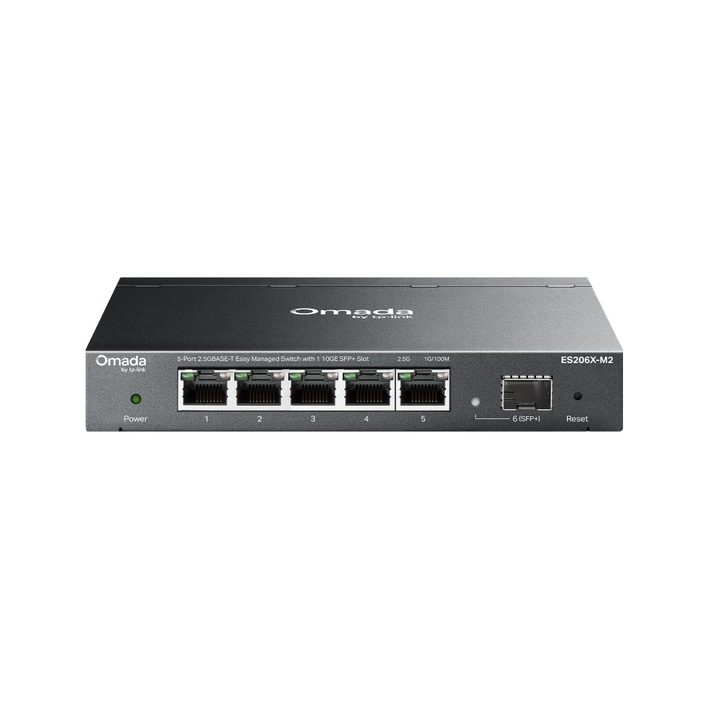 TP-Link ES206X-M2 Omada 5-Port 2.5GBASE-T Easy Managed Switch with 1 10GE SFP+ Slot - ACE Peripherals