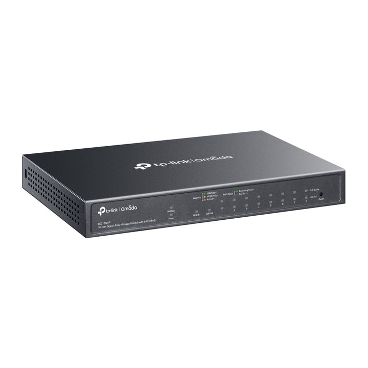 TP - Link ES210GMP Omada 10 - Port Gigabit Easy Managed Switch with 8 - Port PoE+ - ACE Peripherals