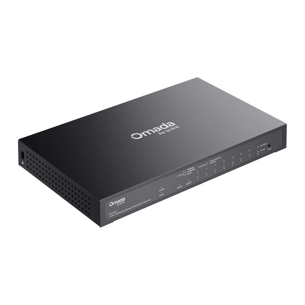 TP-Link ES210GP Omada 10-Port Gigabit Easy Managed Switch with 8-Port PoE+ - ACE Peripherals