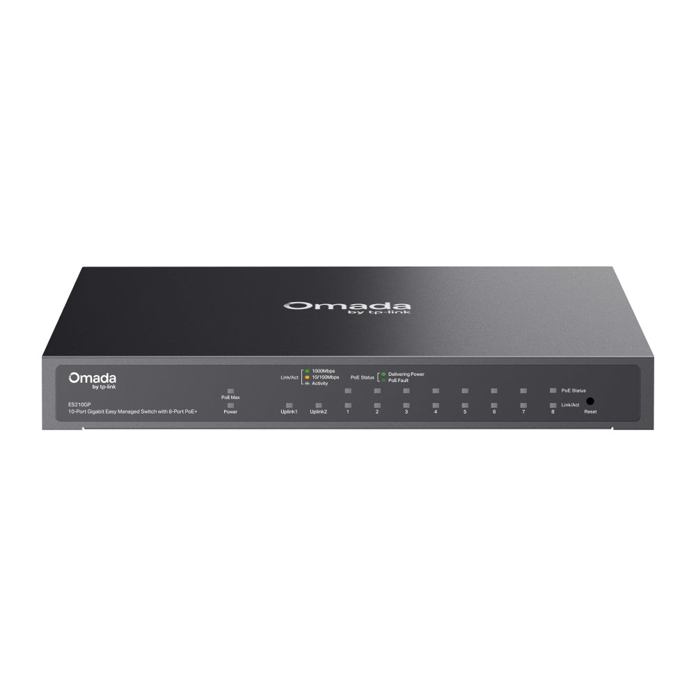 TP-Link ES210GP Omada 10-Port Gigabit Easy Managed Switch with 8-Port PoE+ - ACE Peripherals