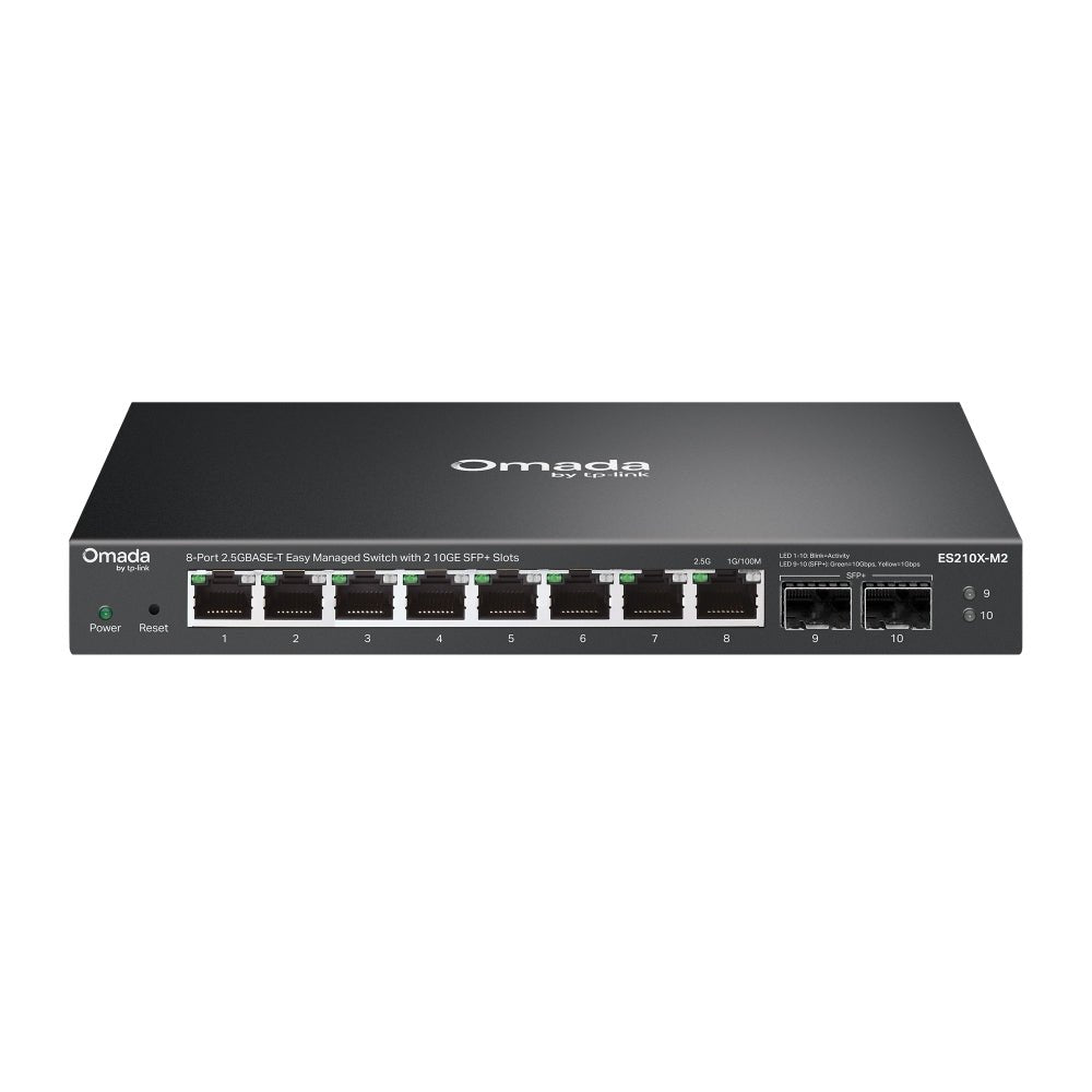 TP-Link ES210X-M2 Omada 8-Port 2.5G Easy Managed Switch with 2 10GE SFP+ Slots - ACE Peripherals