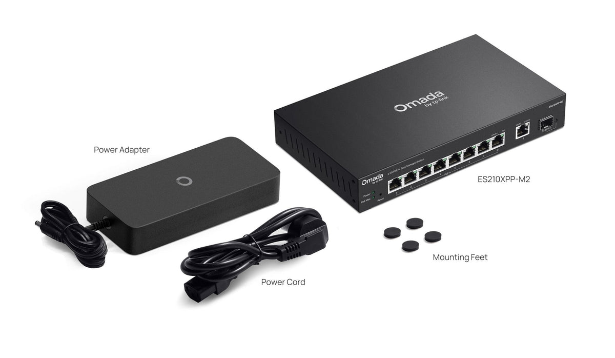 TP-Link ES210XPP-M2 Omada 8-Port 2.5G + 2-Port 10G Easy Managed Switch with 8-Port PoE++ - ACE Peripherals