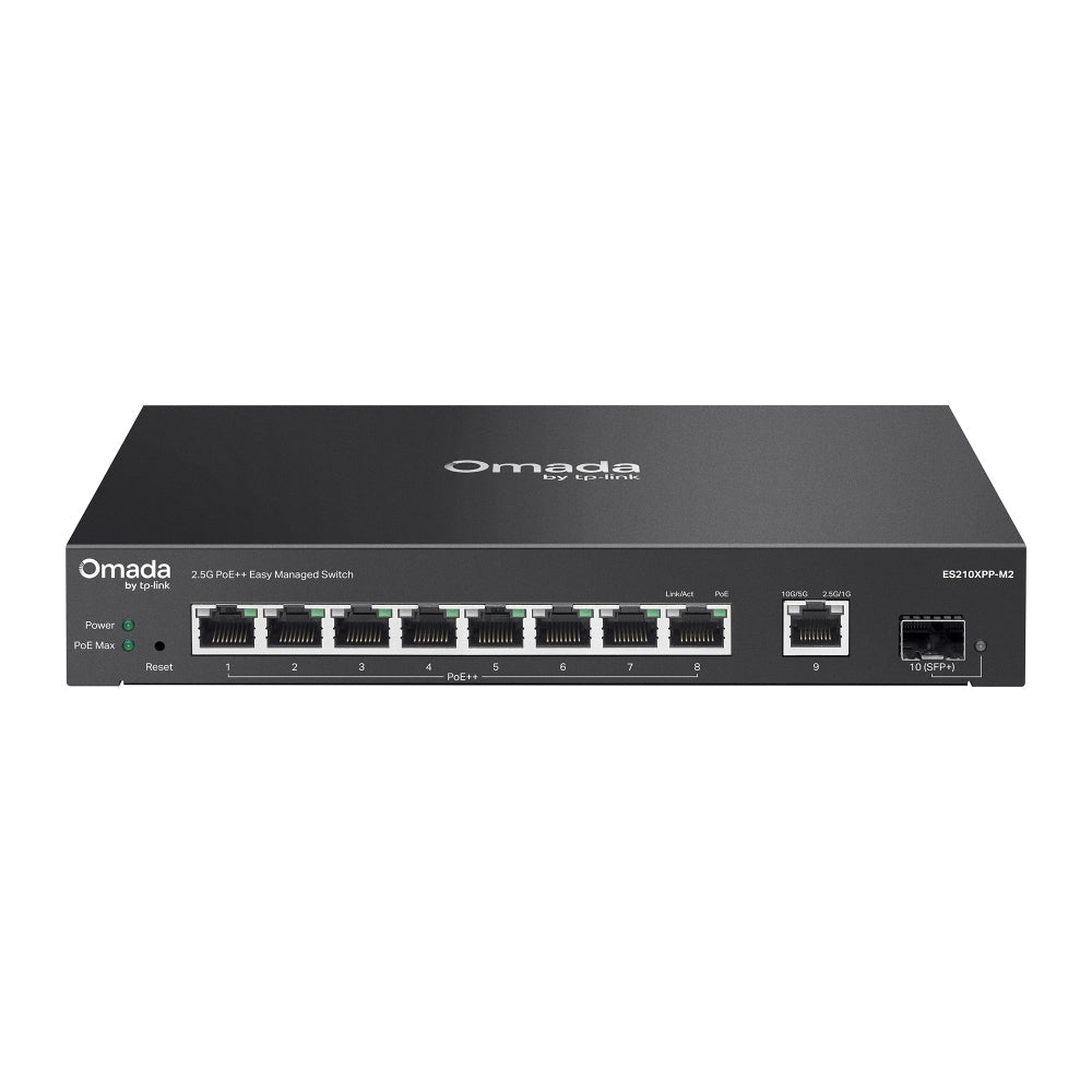TP-Link ES210XPP-M2 Omada 8-Port 2.5G + 2-Port 10G Easy Managed Switch with 8-Port PoE++ - ACE Peripherals