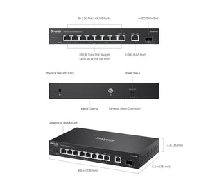 TP-Link ES210XPP-M2 Omada 8-Port 2.5G + 2-Port 10G Easy Managed Switch with 8-Port PoE++ - ACE Peripherals