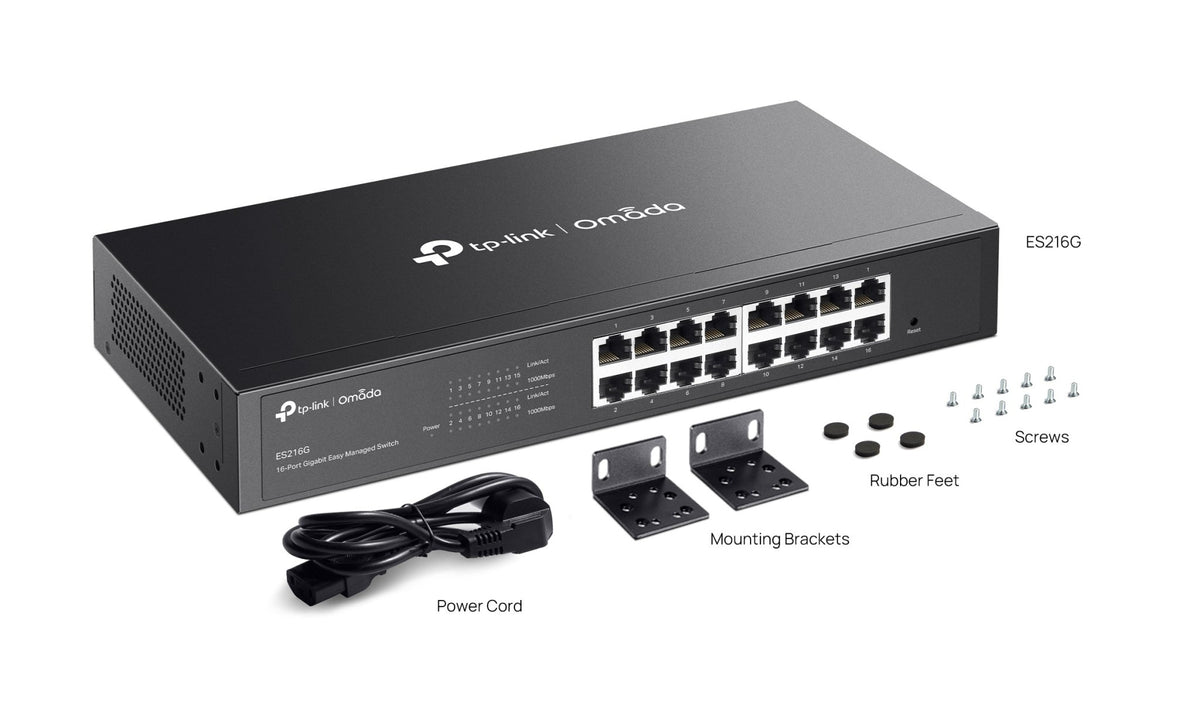 TP - Link ES216G Omada 16 - Port Gigabit Easy Managed Switch - ACE Peripherals
