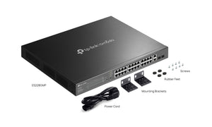 TP - Link ES228GMP Omada 28 - Port Gigabit Easy Managed 250m Long Range POE Switch with 24 - Port PoE+ - ACE Peripherals