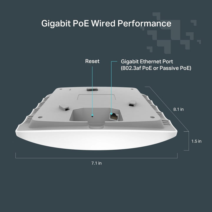 TP - Link Festa F52 AC1350 Wireless MU - MIMO Gigabit Ceiling Mount WiFi 5 Access Point - ACE Peripherals