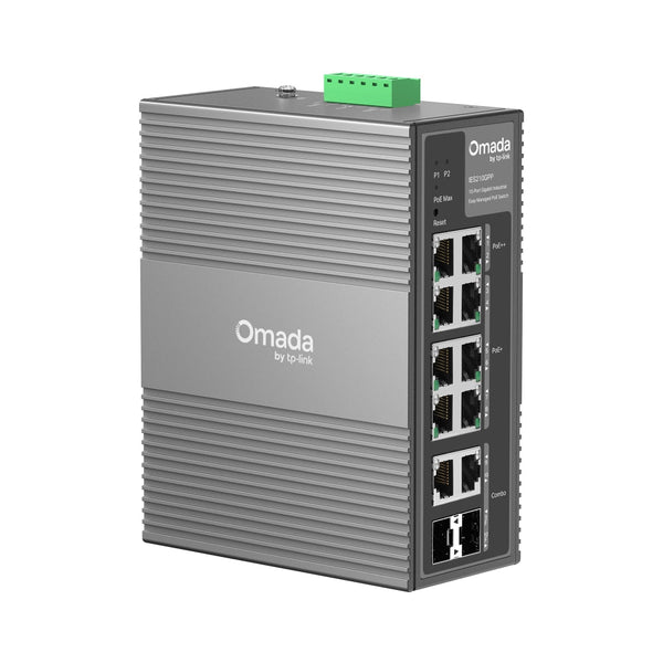 TP - Link IES210GPP Omada 10 - Port Gigabit Industrial Easy Managed 250m Long Range POE Switch with PoE++ - ACE Peripherals