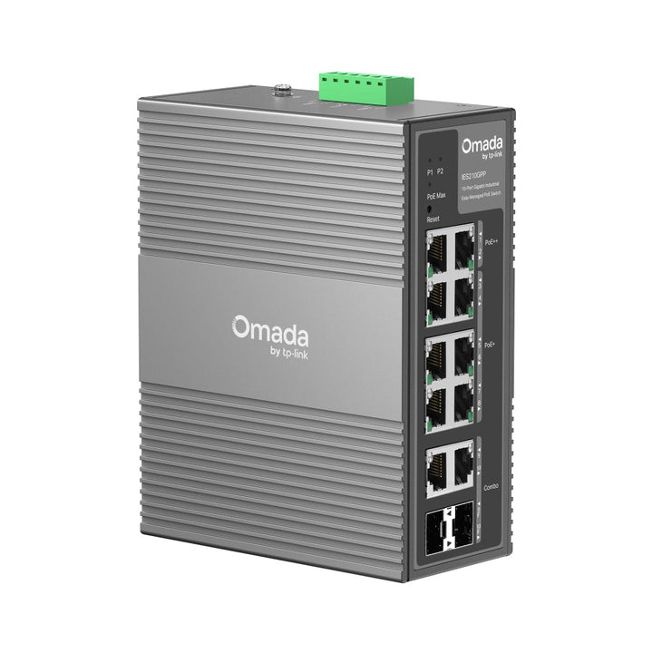 TP - Link IES210GPP Omada 10 - Port Gigabit Industrial Easy Managed 250m Long Range POE Switch with PoE++ - ACE Peripherals