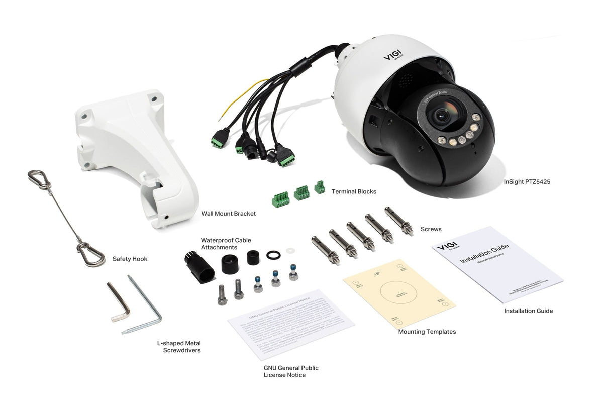 TP-Link InSight PTZ5425 VIGI 5-inch 4MP 25X Full-Color 360° Pan Tilt Zoom Network Speed Dome Camera - ACE Peripherals