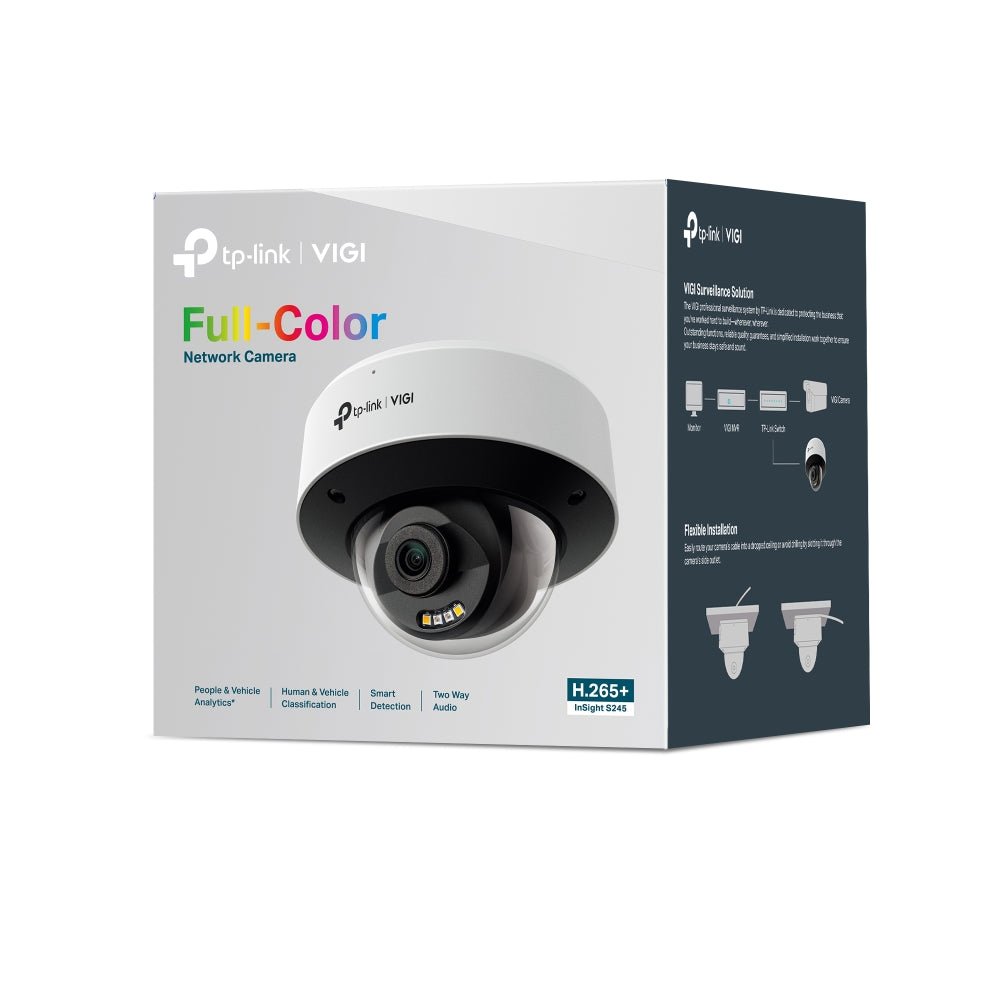 TP - Link InSight S245 VIGI 4MP Full - Color Dome Network Camera - ACE Peripherals
