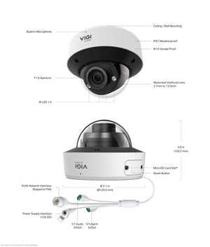 TP - Link InSight S245ZI VIGI 4MP IR Motorized Varifocal Dome Network Camera - ACE Peripherals
