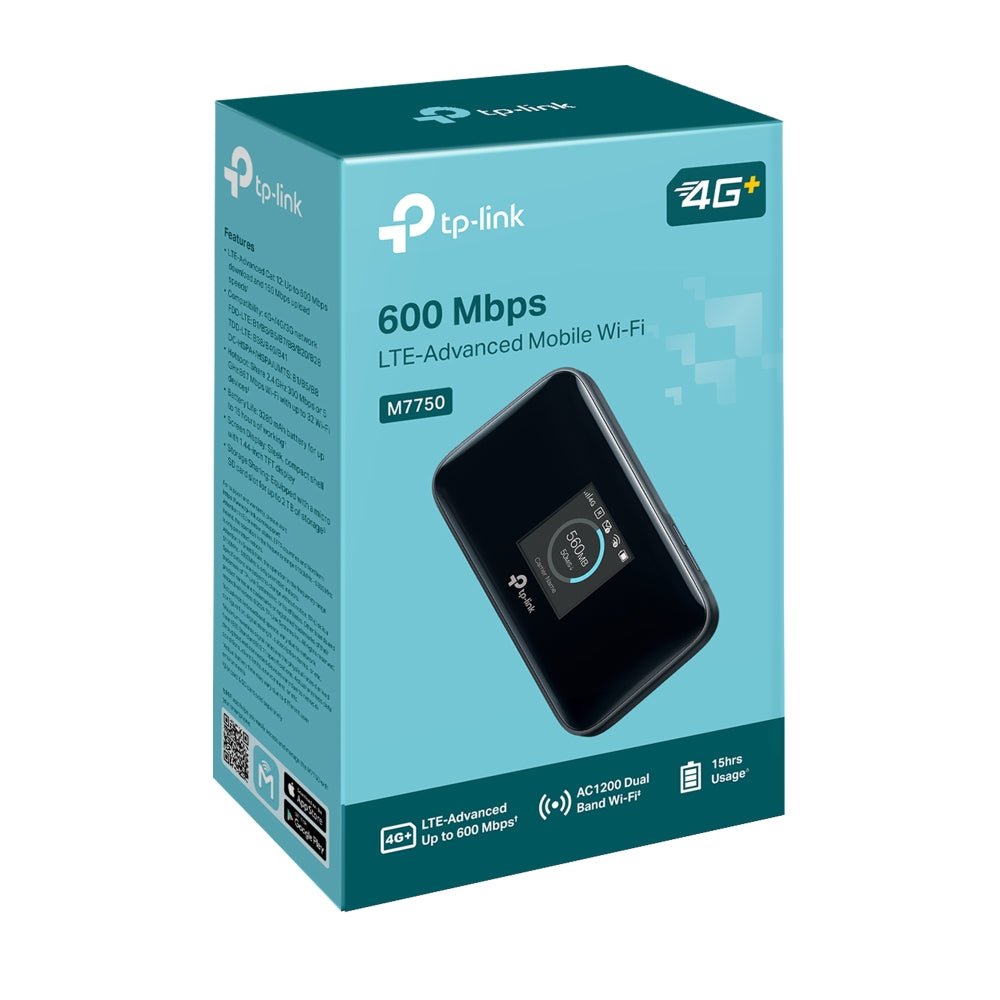 TP - Link M7750 4G LTE - Advanced Portable Battery Mobile Wi - Fi Router - ACE Peripherals