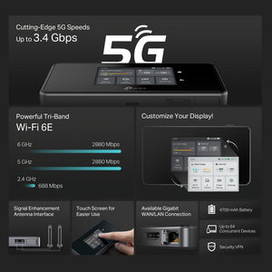 TP - Link M8550 5G Portable Battery Mobile Wi - Fi 6E Router - ACE Peripherals