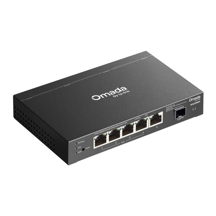 TP - Link SG2206MP Omada Access 6 - Port Gigabit Switch with 4 - Port PoE+ - ACE Peripherals