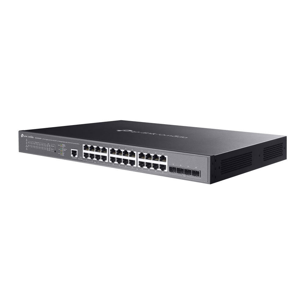 TP - Link SG3428XMPP Omada 24 - Port Gigabit and 4 - Port 10GE SFP+ L2+ Managed Switch with 16 - Port PoE+ & 8 - Port PoE++ -