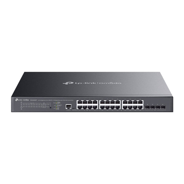 TP - Link SG3428XMPP Omada 24 - Port Gigabit and 4 - Port 10GE SFP+ L2+ Managed Switch with 16 - Port PoE+ & 8 - Port PoE++ - ACE Peripherals