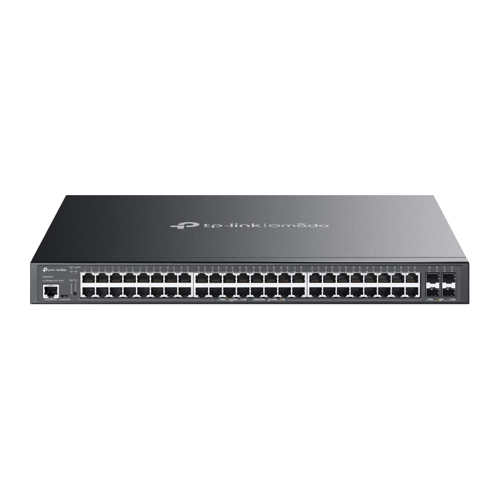 TP - Link SG3452XMPP Omada 48 - Port Gigabit and 4 - Port 10GE SFP+ L2+ Managed Switch with 40 - Port PoE+ & 8 - Port PoE++