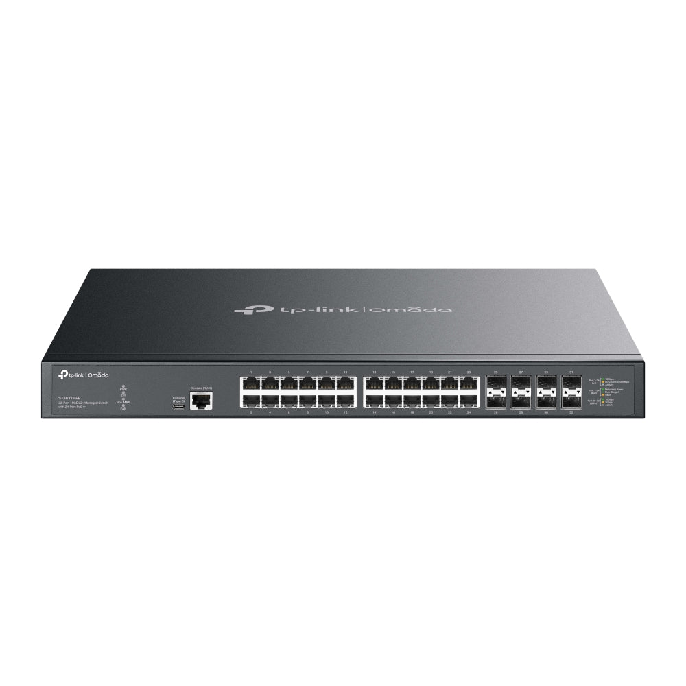 TP - Link SX3832MPP Omada 32 - Port 10GE L2+ Managed Switch with 24 - Port PoE++ - ACE Peripherals