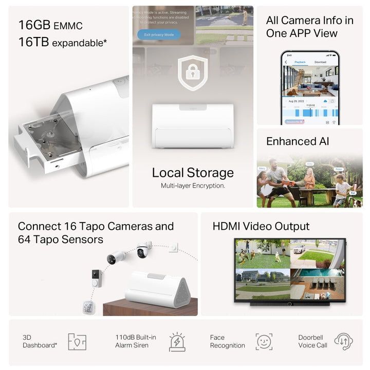 TP - Link Tapo H500 Smart HomeBase - ACE Peripherals