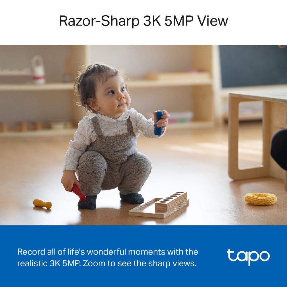 TP - Link Tapo TC74 5MP 3K QHD Wi - Fi 360º Pan Tilt IP Camera with AI - ACE Peripherals