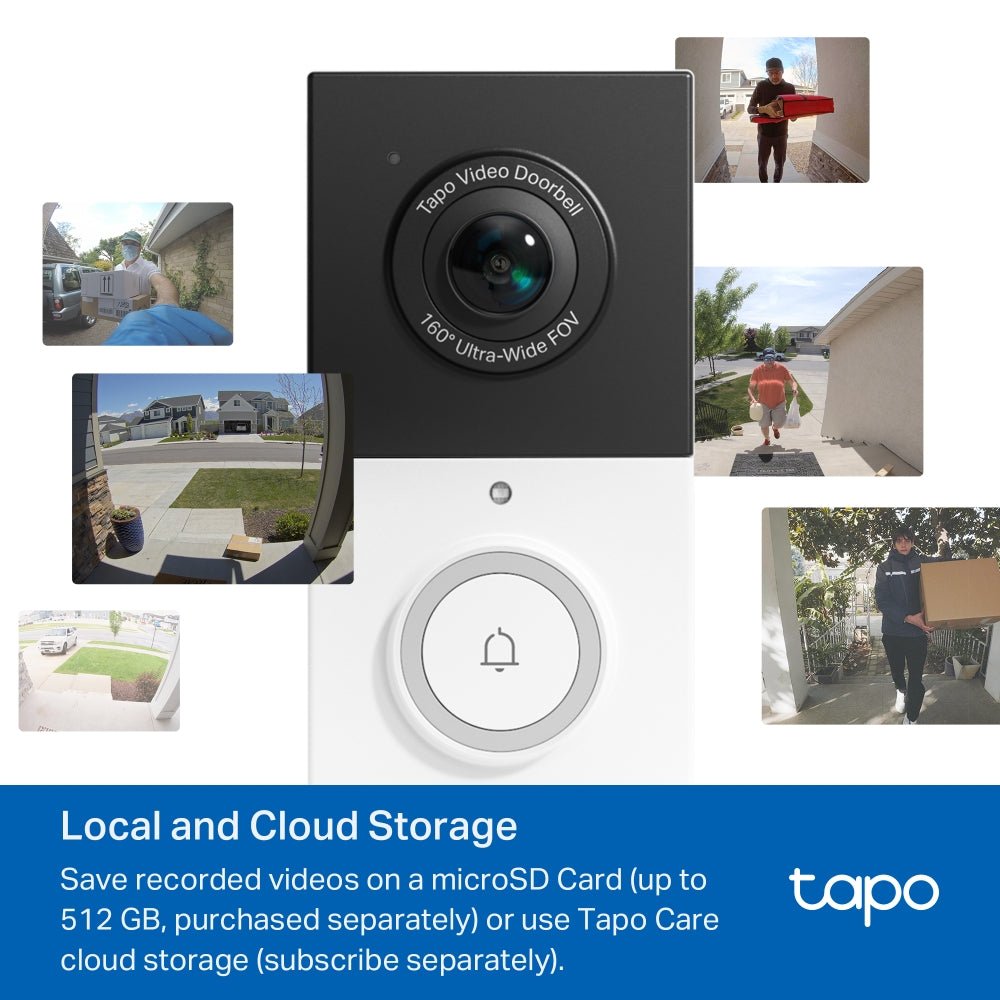 TP - Link TD21 Tapo Smart Video Doorbell 2K 3MP 160° Camera (D210) - ACE Peripherals