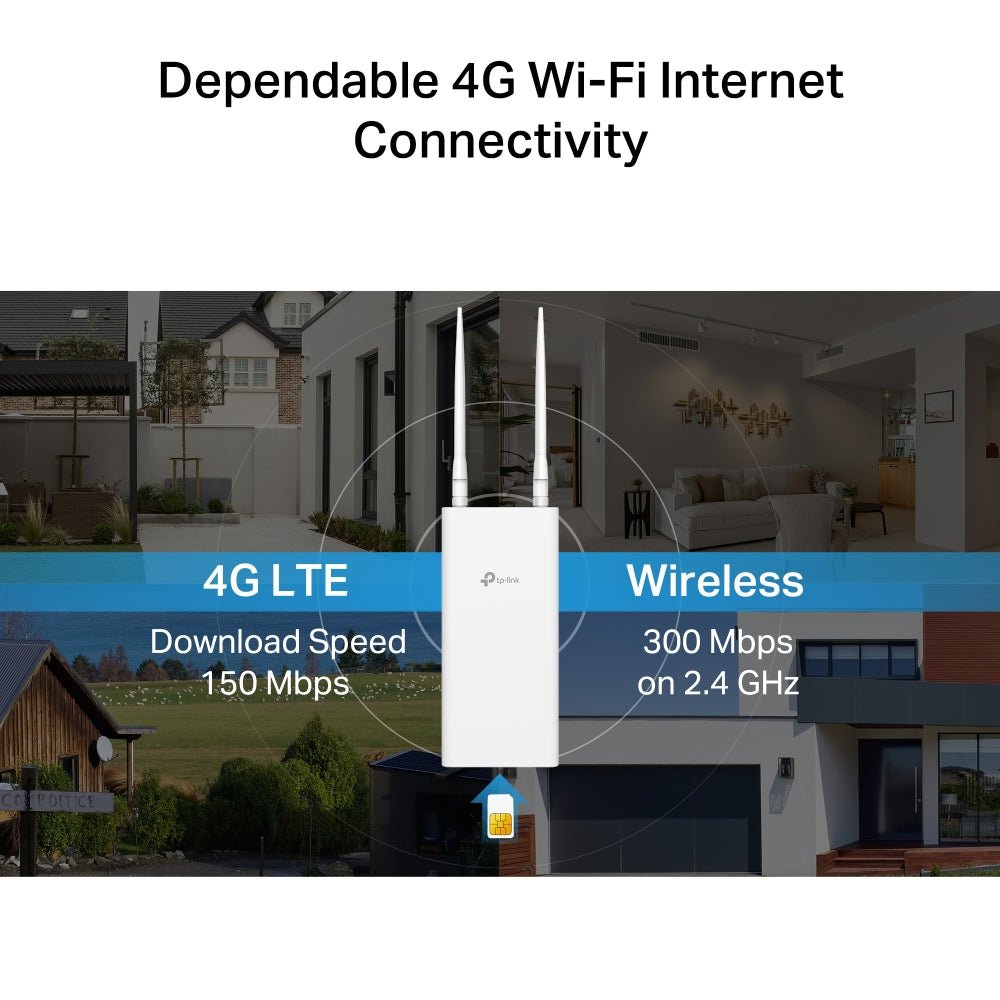 TP - Link TL - MR100 - Outdoor 4G LTE Wi - Fi IP65 PoE Outdoor Router - ACE Peripherals