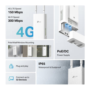 TP - Link TL - MR100 - Outdoor 4G LTE Wi - Fi IP65 PoE Outdoor Router - ACE Peripherals