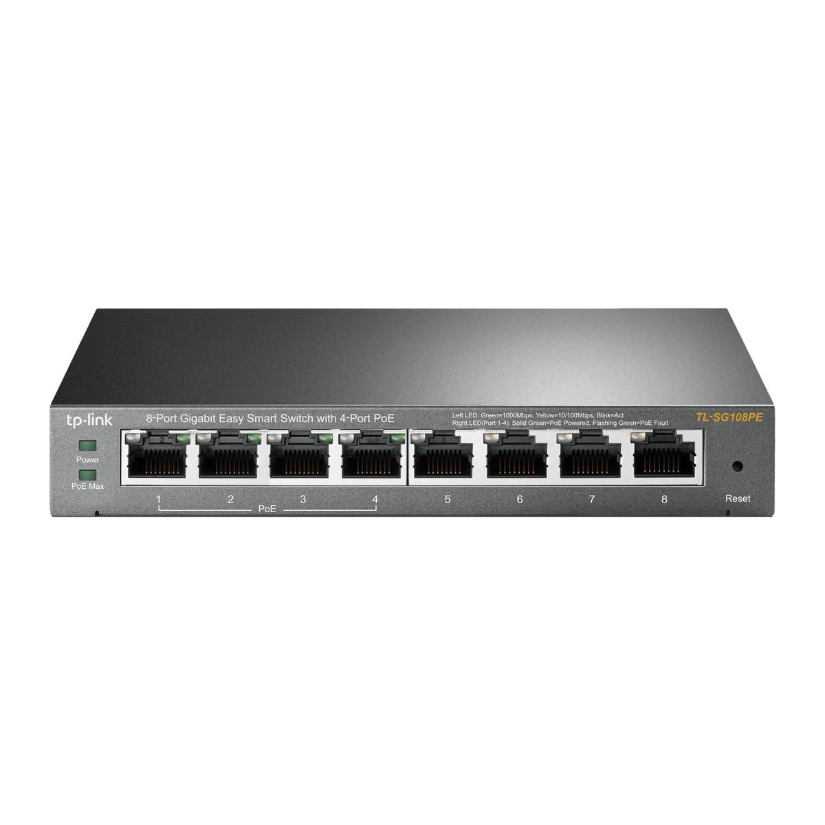 TP-Link TL-SG108PE 8-Port Gigabit Easy Smart Switch with 4-Port PoE - ACE Peripherals