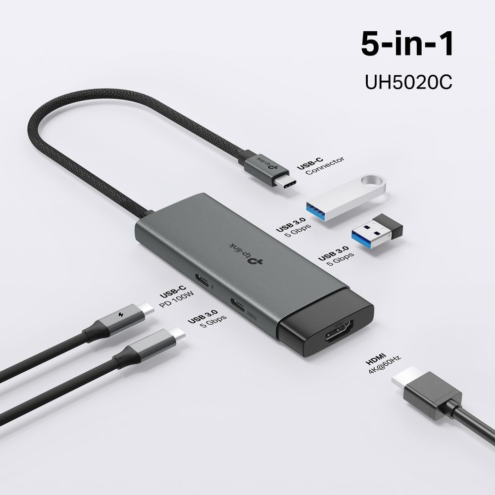 TP - Link UH5020C USB Type - C 5 in 1 Hub - ACE Peripherals
