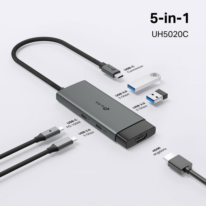 TP - Link UH5020C USB Type - C 5 in 1 Hub - ACE Peripherals