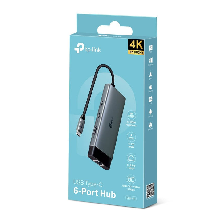 TP - Link UH6120C USB Type - C 6 - Port Hub - ACE Peripherals