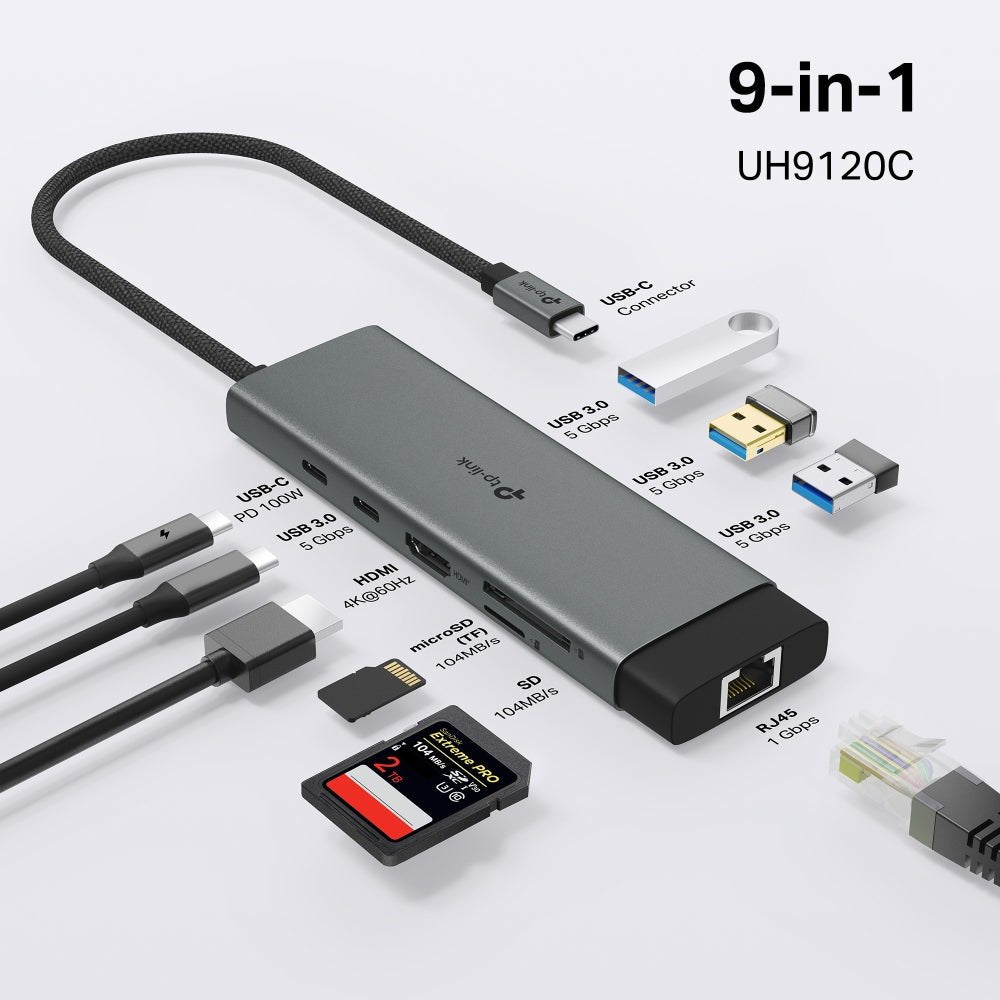 TP - Link UH9120C USB Type - C 9 in 1 Hub - ACE Peripherals