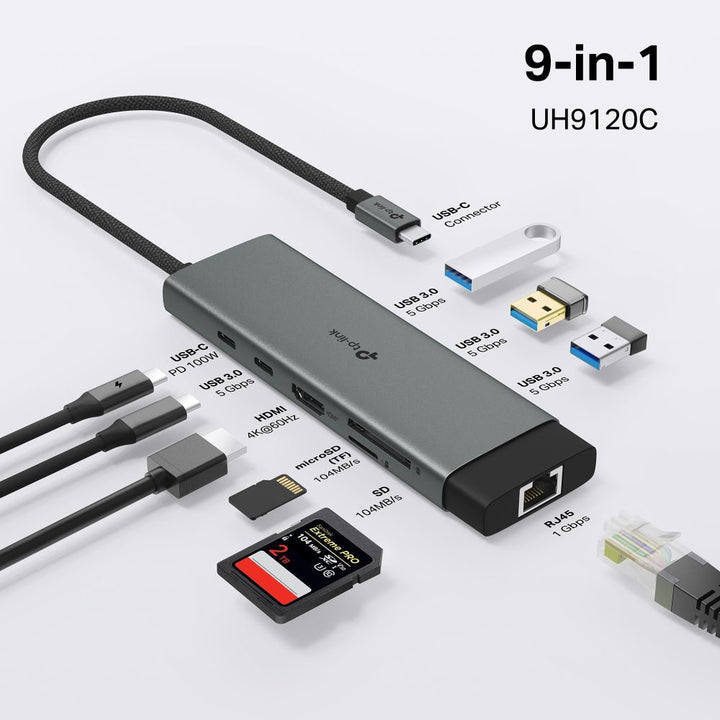TP - Link UH9120C USB Type - C 9 in 1 Hub - ACE Peripherals